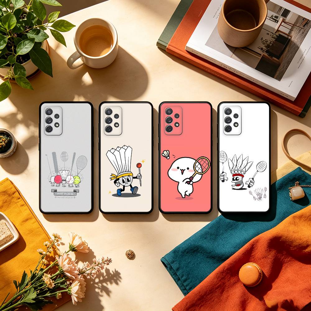 Badminton Anime - S-Sport B-Badminton Illustratie Telefoonhoesje voor Samsung