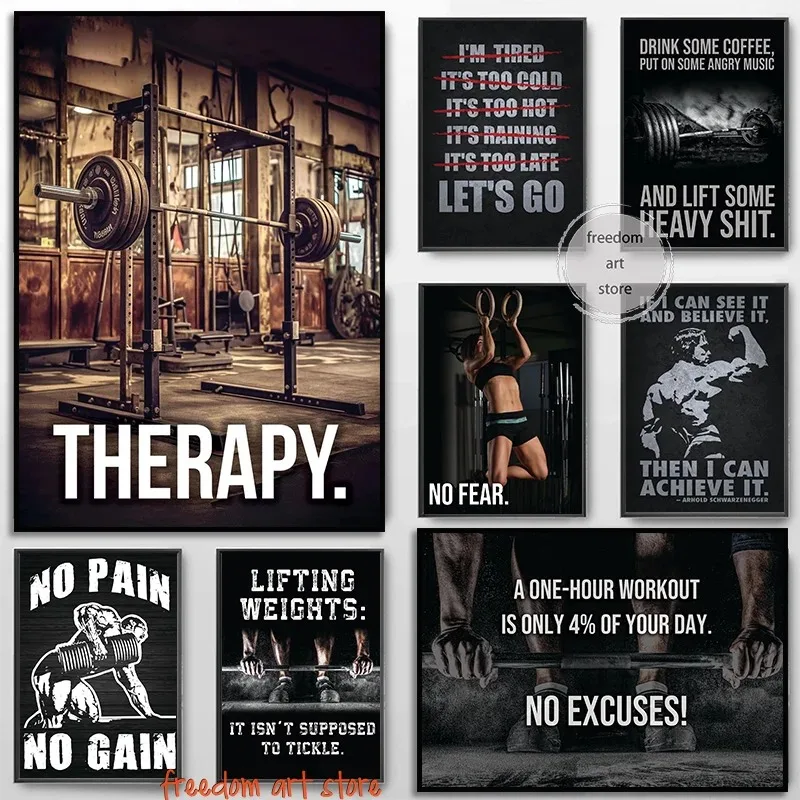 Badminton Poster - Gym Motivatie Spier Man Bodybuilding Fitness