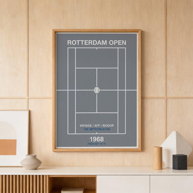 Vintage Tennis Basketbal Wandd - Badminton Poster recensie en prijs
