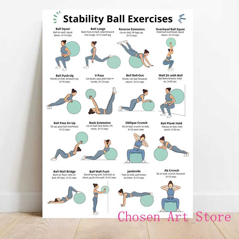 Fitness Oefening Schema Poster - Badminton Poster recensie en prijs