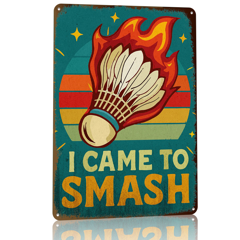 Vintage grappige badminton gra - Badminton Poster recensie en prijs