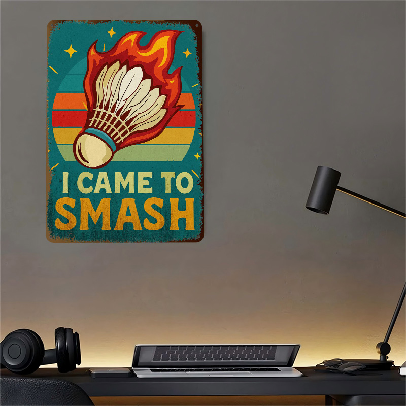 Vintage grappige badminton gra - Badminton Poster recensie en prijs