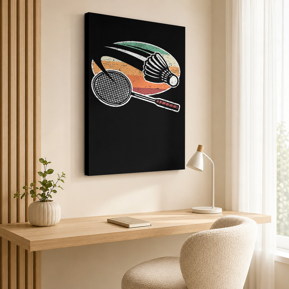 Badminton Canvas Schilderij Po - Badminton Poster recensie en prijs