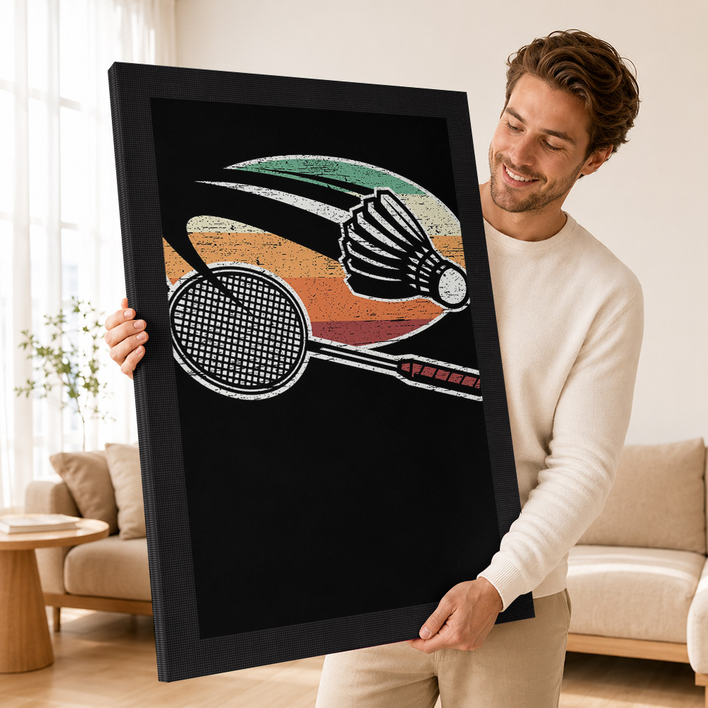 Badminton Canvas Schilderij Po - Badminton Poster recensie en prijs