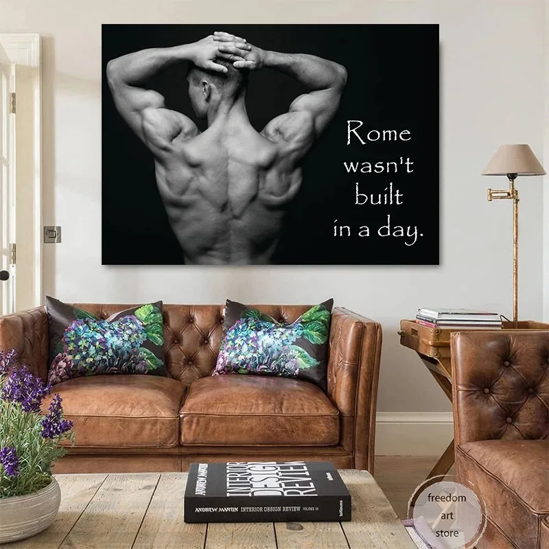 Gym Motivatie Spier Man Bodybu - Badminton Poster recensie en prijs