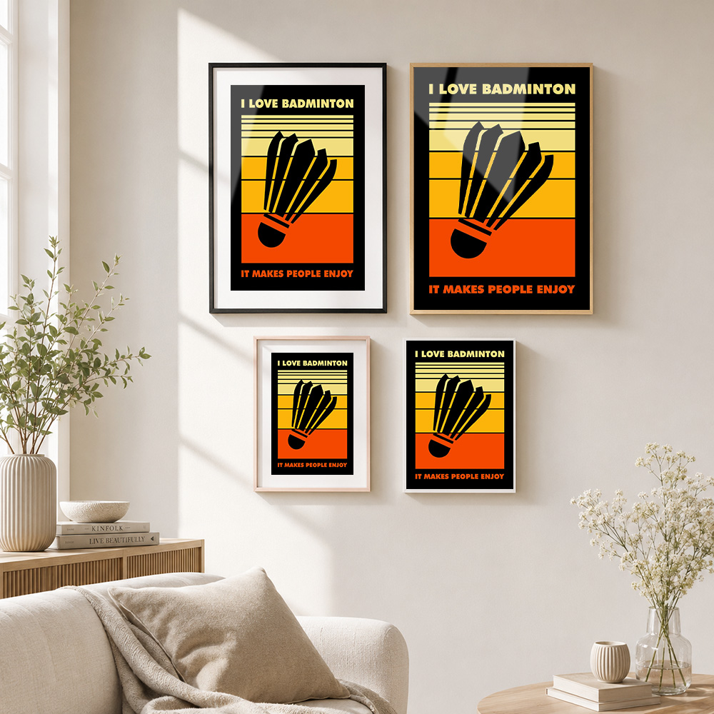 Badminton metalen poster met a - Badminton Poster recensie en prijs