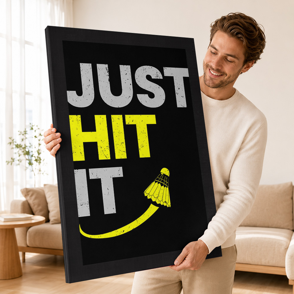 Badminton Canvas Schilderij Po - Badminton Poster recensie en prijs