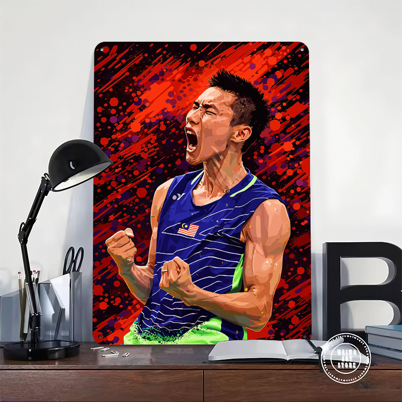 Badmintonspeler die de overwin - Badminton Poster recensie en prijs