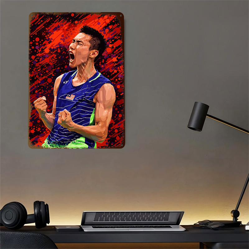 Badmintonspeler die de overwin - Badminton Poster recensie en prijs