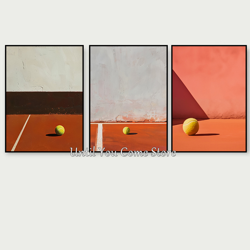 Retro tennis- en tennisracket  - Badminton Poster recensie en prijs